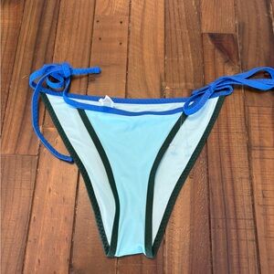 Aerie Blue and Green string Bikini Bottom XS cheeky fit NEW